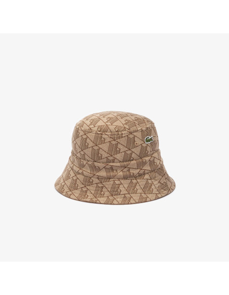 ქალის ქუდი Lacoste - REVERSIBLE SIGNATURE MONOGRAM JACQUARD BUCKET HAT