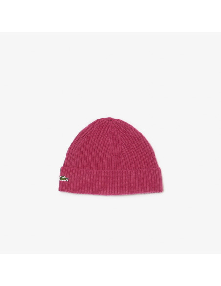 ქალის ქუდი Lacoste - WOMEN'S RIBBED KNIT CASHMERE BEANIE