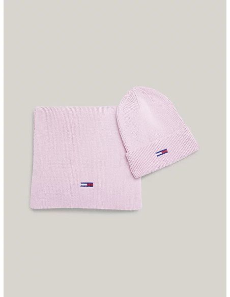 ქალის ქუდი Tommy Jeans - TJW FLAG BEANIE AND SCARF