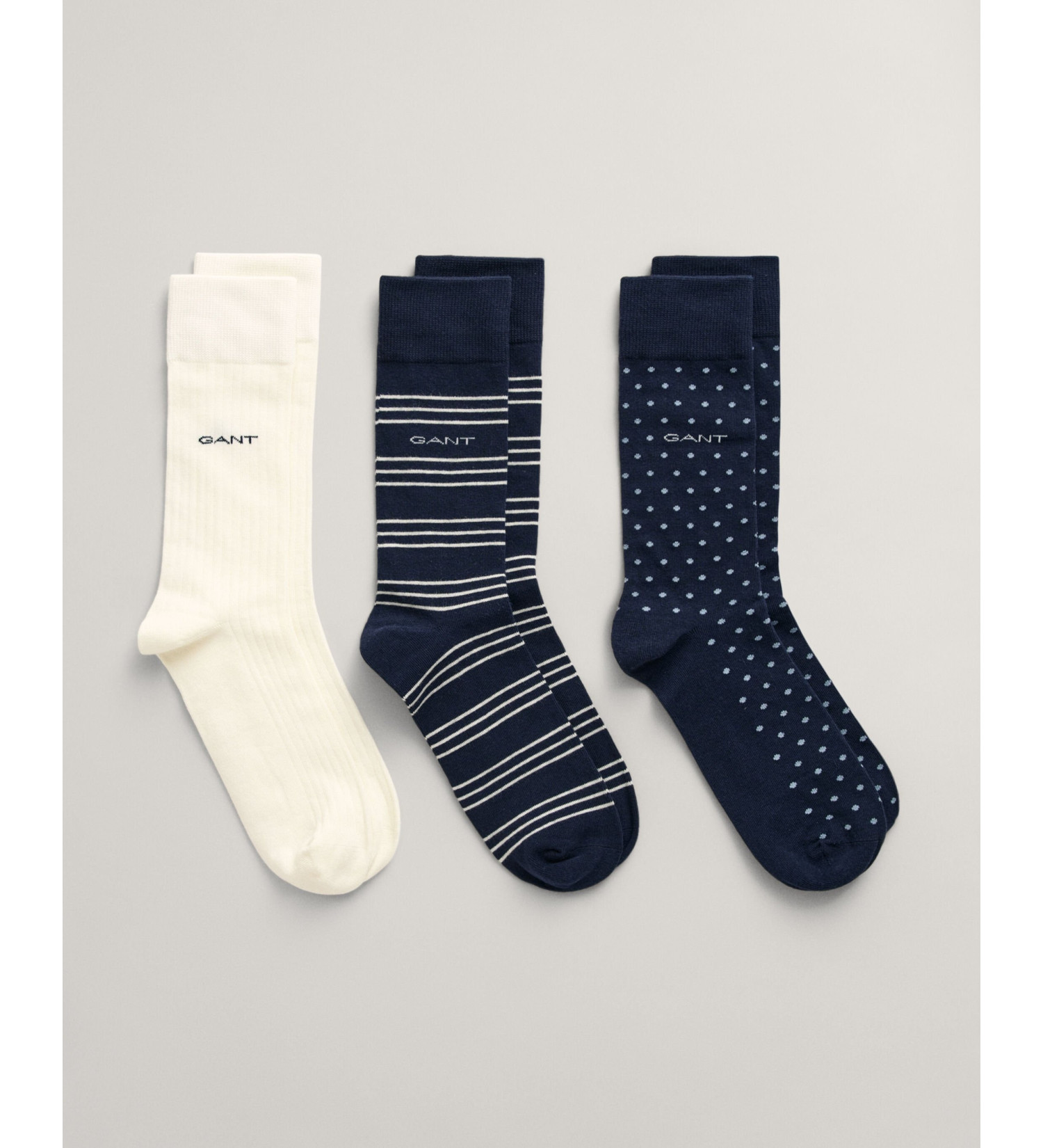 ქალის წინდა Gant - STRIPE DOT RIB SOCKS 3-PACK