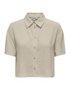 ONLY - ONLSIESTA S/S BOXY LINEN BL SHIRT PNT