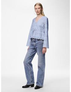 Pieces - PCARMORINE LS EMBRODERI TIE TOP