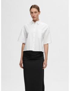 SELECTED FEMME - SLFAGNESE 2/4 CROPPED PEARL SHIRT B