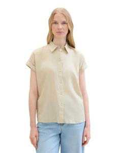 Tom Tailor - SHORTSLEEVE BLOUSE WITH LINEN