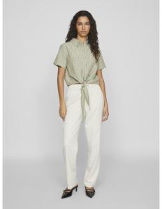 VILA - VIPRISILLA STRIPED S/S KNOT SHIRT