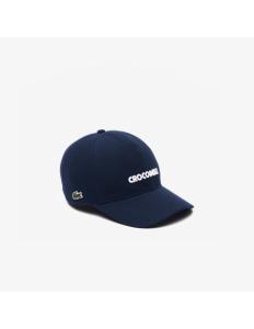 ქალის კეპი Lacoste - COTTON PIQUÉ EMBROIDERED CROC CAP