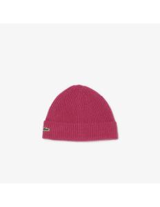 ქალის ქუდი Lacoste - WOMEN'S RIBBED KNIT CASHMERE BEANIE