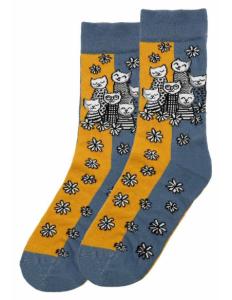 ქალის წინდა Dogo - Unisex Vegan Multicolor Socks - Family Portrait Design