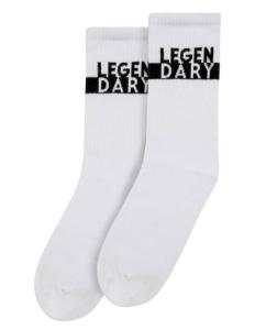 ქალის წინდა Dogo - Unisex Vegan White Socks - Legendary Design