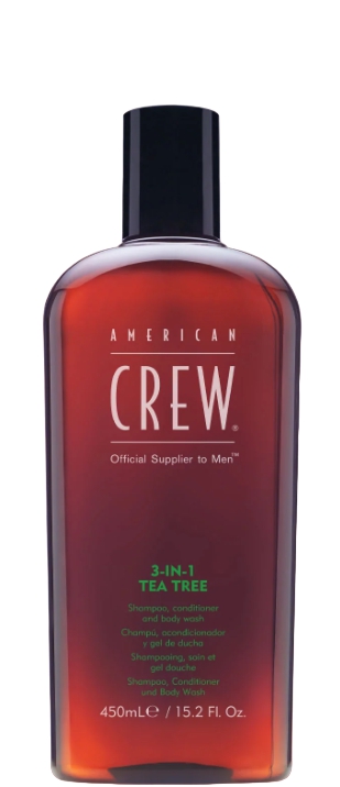 American Crew Tea Tree შამპუნი 3-1 450 მლ