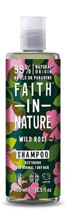 Faith in Nature Wild Rose მშრალი თმის შამპუნი 400 მლ