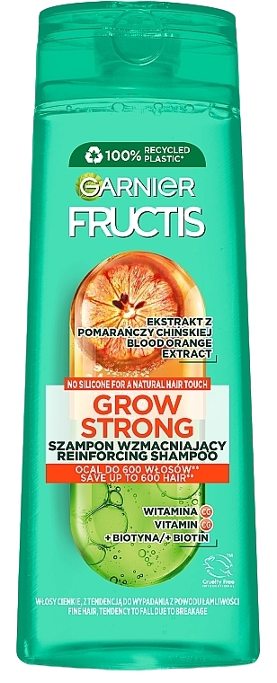 Garnier Fructis თხელი თმის შამპუნი 400 მლ