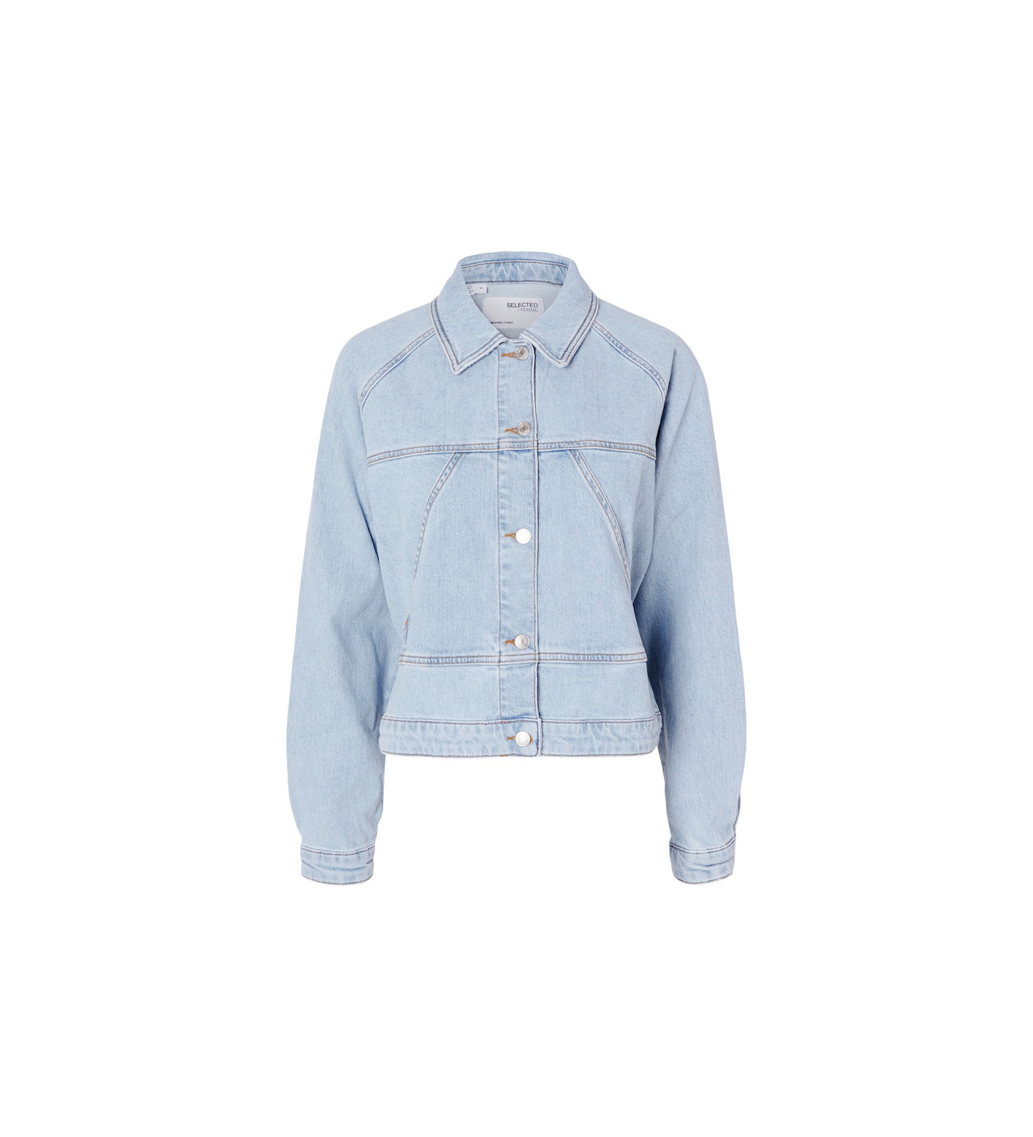 ქურთუკი SELECTED FEMME - SLFHAZEL LS LIGHT ICE BLUE DENIM JACKET