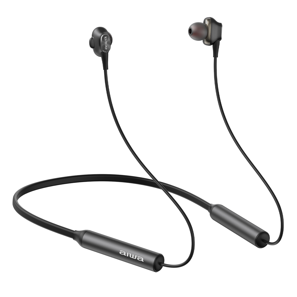 Aiwa ESTBT-450BK In-Ear Wireless Quad Driver Neckband Black