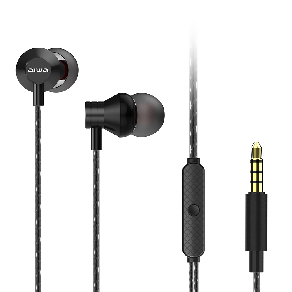 Aiwa ESTM-50BK Wired Earphones Black