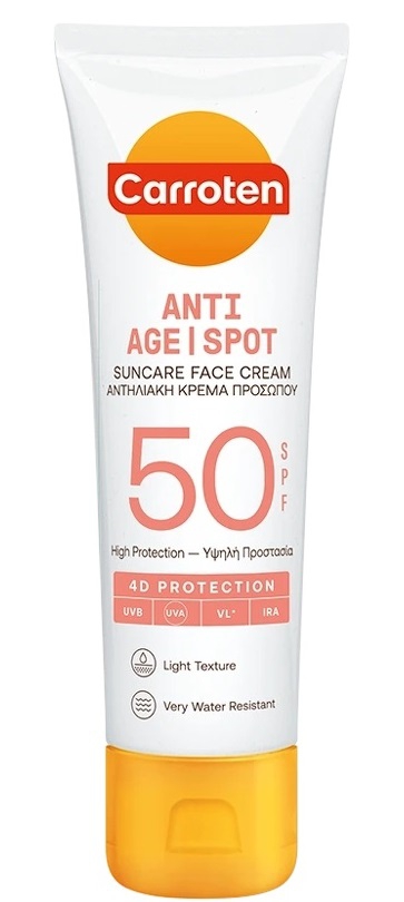 Carroten Anti Age Spot სახის მზისგან დამცავი კრემი SPF 50 50 მლ