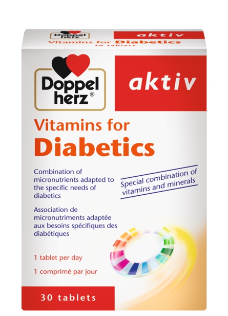 Doppelherz Aktiv Vitamins For Diabetics, 30 ტაბლეტი