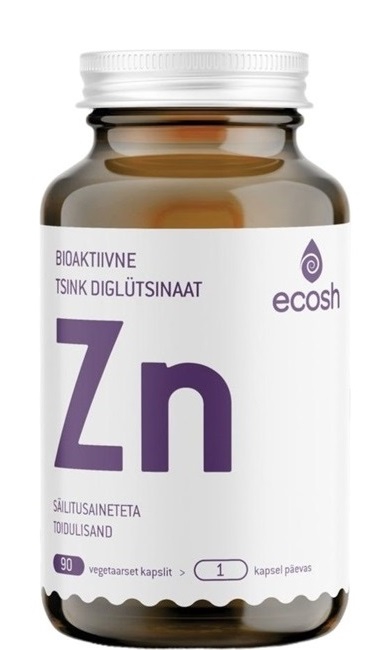 Ecosh Zinc Diglycinate Bioactive ვიტამინი, 90 ტაბლეტი