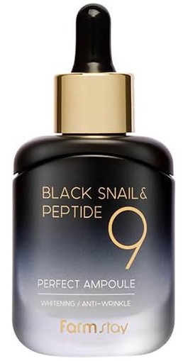 Farmstay Black Snail & Peptide 9 სახის შრატი 35 მლ