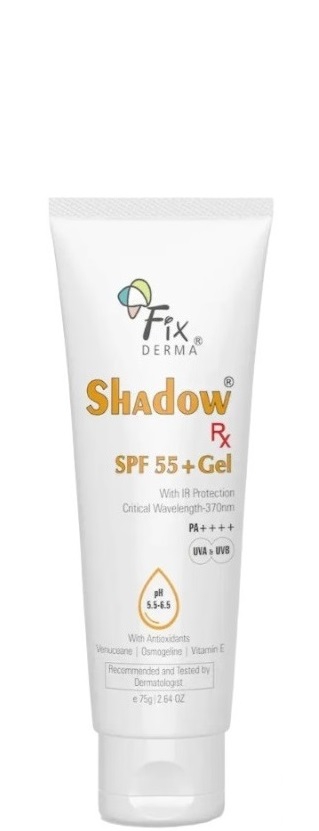 Fixderma Shadow RX მზისგან დამცავი გელი SPF 55+ 75 გ