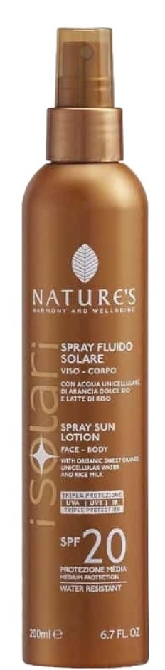 I Solari მზისგან დამცავი სპრეი ლოსიონი SPF 20 200 მლ