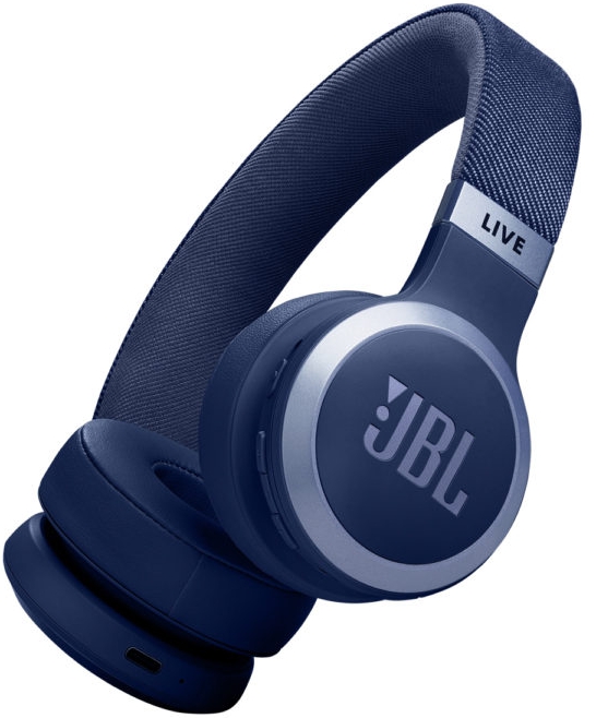 JBL Live 670NC Noise Cancelling Wireless On-Ear Headphones Blue