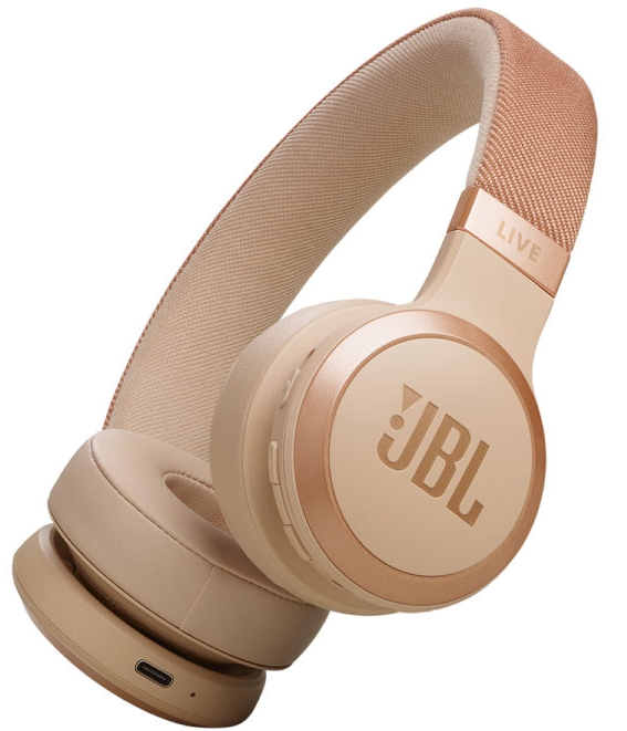 JBL Live 670NC Noise Cancelling Wireless On-Ear Headphones Sand