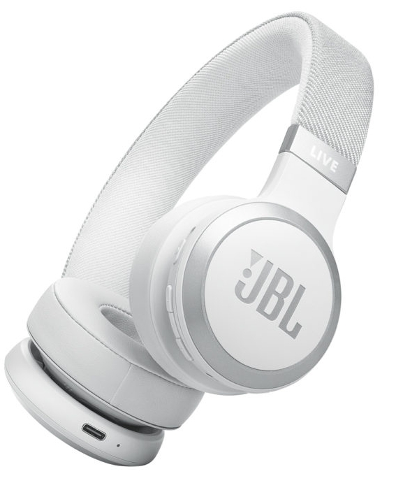 JBL Live 670NC Noise Cancelling Wireless On-Ear Headphones White