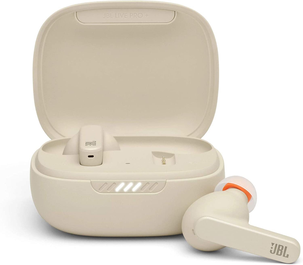 JBL Live Pro+ True Wireless Noise Cancelling Earbuds Beige