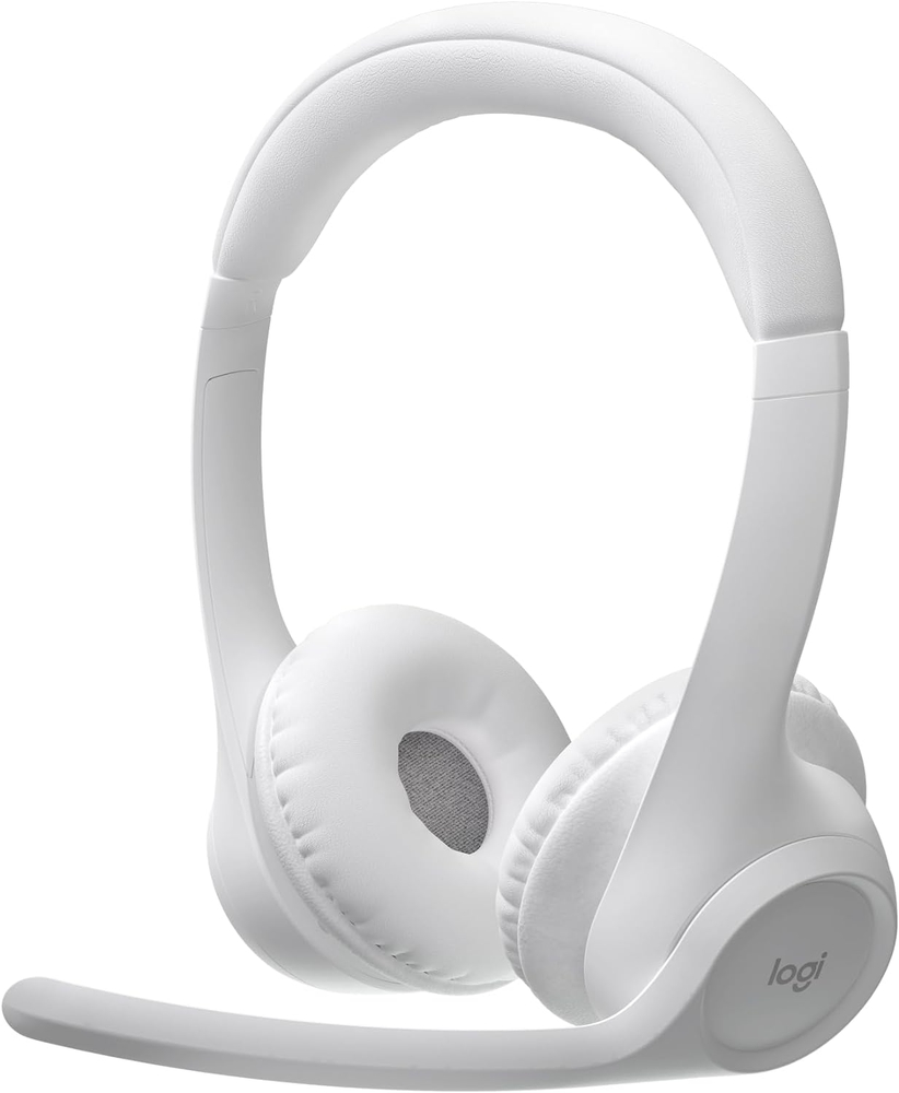 Logitech Zone 300 Wireless Bluetooth Headset with Noise-Canceling Microphone White