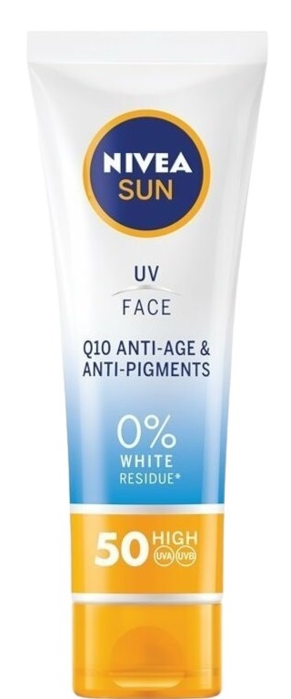 Nivea Anti-Age & Anti-Pigments Q10 სახის მზისგან დამცავი კრემი SPF 50 50 მლ