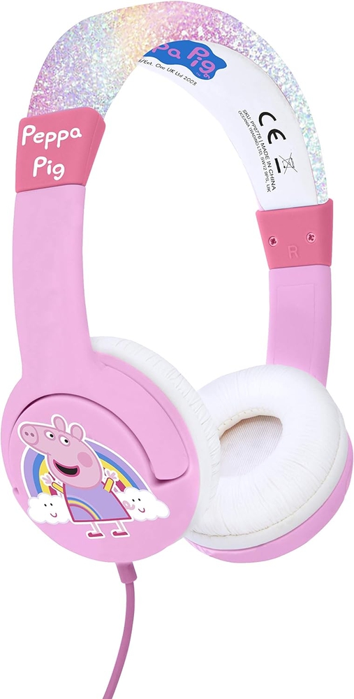 OTL PP0776 Children’s Wired Peppa Pig Rainbow Headphones Pink