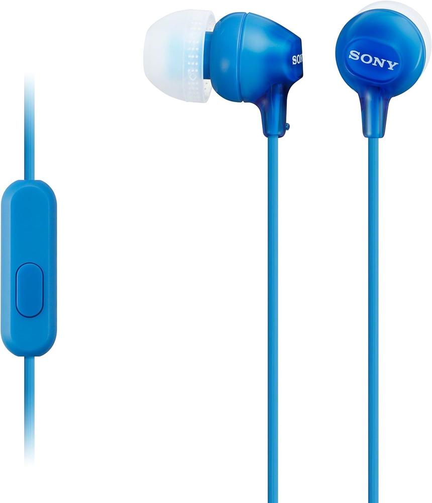 Sony MDR-EX15APLIZ In-Ear Headphones With Mic Blue