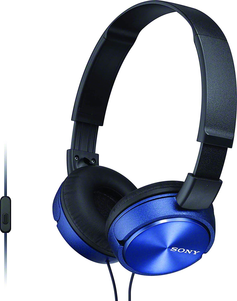 Sony MDR-ZX310APL On-Ear Headphones With Mic Blue