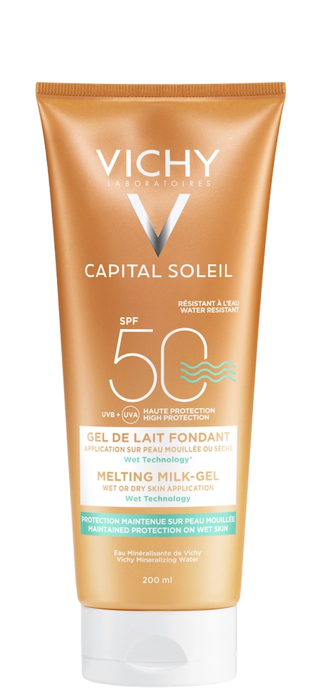 Vichy Capital Soleil Milk მზისგან დამცავი გელი SPF 50 200 მლ