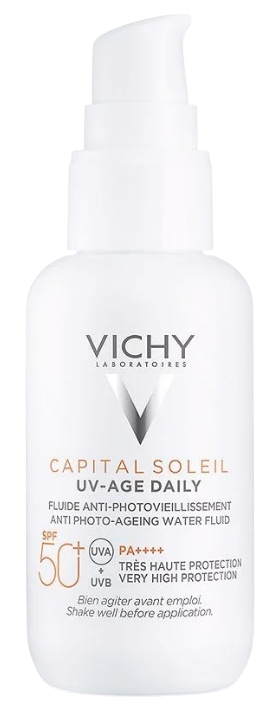 Vichy Capital Soleil UV-Age მზისგან დამცავი ფლუიდი SPF 50 + 40 მლ