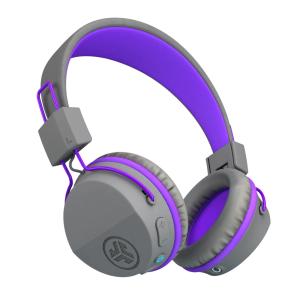 JLab JBuddies Studio Bluetooth On-Ear Kids Headphones Gray/Purple