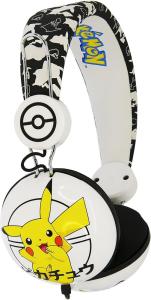 OTL PK0603 Pokemon Pikachu Wired Headphones Black/White