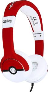 OTL PK0758 Children’s Wired Pokemon Pokeball Headphones Red