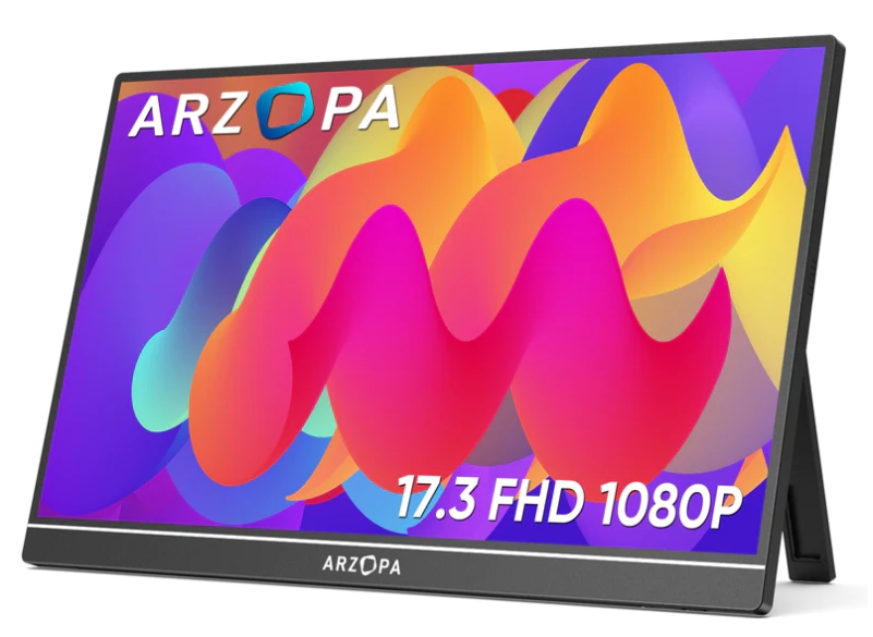 Arzopa A1M FHD Mini 17.3" FHD Portable Monitor Black