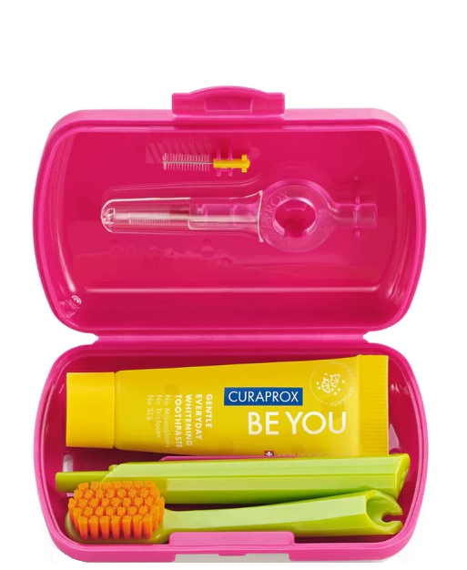 Curaprox Travel Set Magenta პირის ღრუს მოვლის ნაკრები