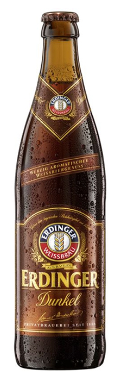 Erdinger, მუქი ხორბლის ელი, გაუფილტრავი ლუდი, 330 მლ.