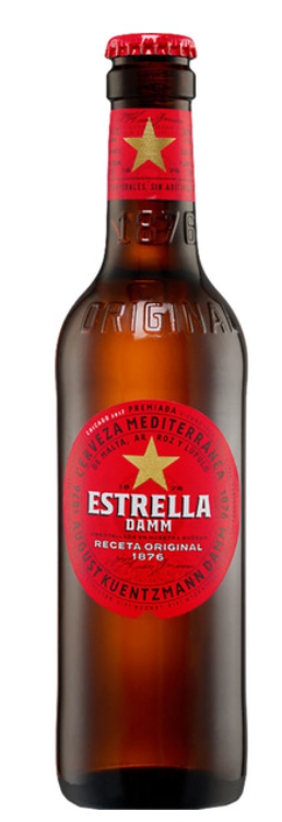 Estrella Damm, ლაგერი, გაფილტრული ლუდი, 330 მლ.