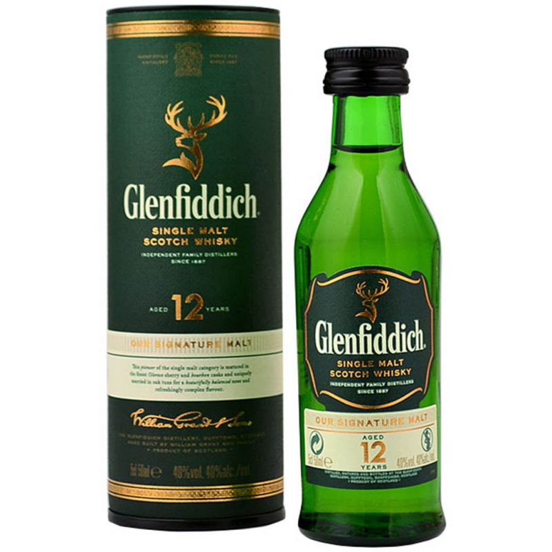 Glenfiddich, ერთალაოიანი სკოტჩი, 12-წლიანი, 50 მლ.