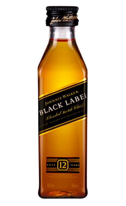 Johnnie Walker Black Label, შერეული სკოტჩი, 12 წლიანი, 50 მლ.
