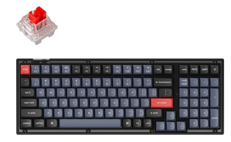 Keychron V5 100 Key QMK Custom Mechanical Red Switch Keyboard