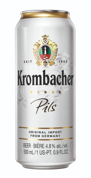 Krombacher, პილსნერი, გაფილტრული ლუდი, 500 მლ.