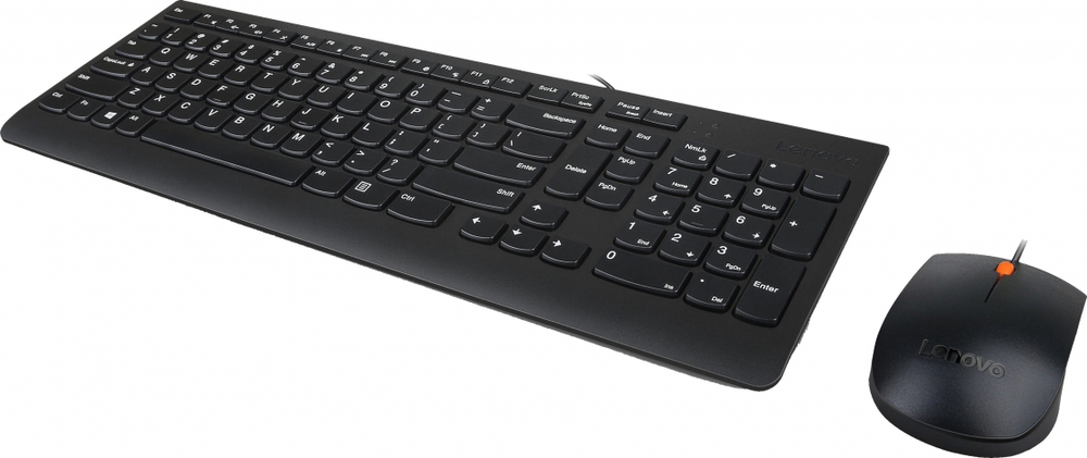 Lenovo 300 Wired Keyboard And Mouse Combo Black