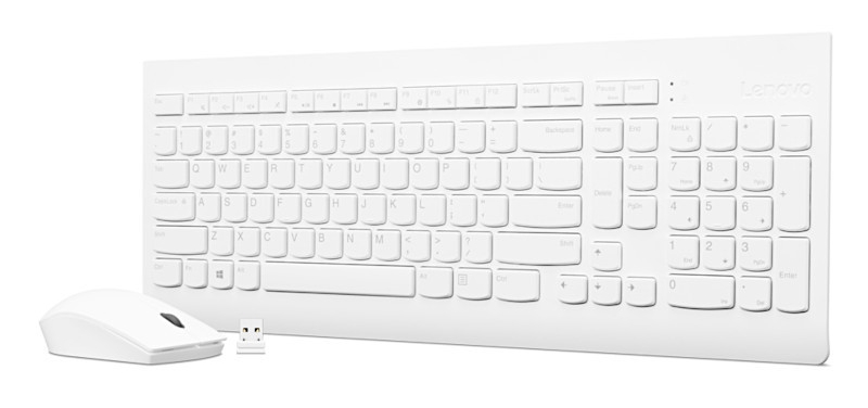 Lenovo 510 Wireless Keyboard and Mouse Combo Set White