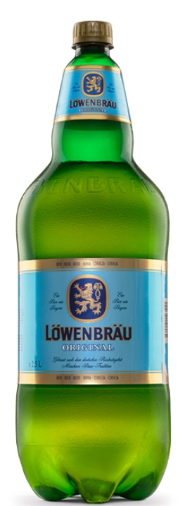 Löwenbräu Original, ლაგერი, გაფილტრული ლუდი, 2.5 ლ.